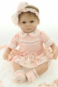 リボーンドール リアル 赤ちゃん人形 トドラードール ベビードール 45cm 高級 かわいい 衣装付 ドレス 手作り ハンドメイド