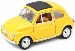 1:24 Fiat フィアット 1965 500F イエロー 乗用車 外車 高級 合金 模型 ミニカー