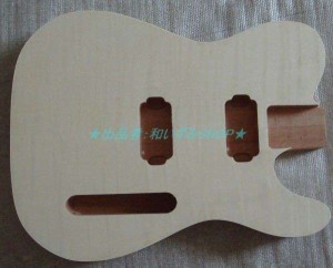 テレキャスタータイプ２ハム未塗装ギターボディtelecasterハムバッカータイプのボディ自作用素材 DIY