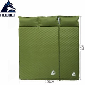 インフレータブルマットレス 2+1 3人用 HEWOLF 自動膨張式 クッションパッド 屋外 テント キャンプ アウトドア