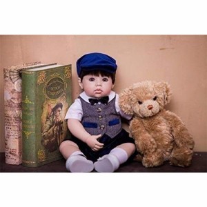リボーンドール おしゃれな男の子 クマさん付き トドラードール トドラー人形 赤ちゃん人形 ベビー人形 ベビードール 綿&シリコン 50cm
