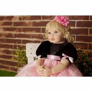 リボーンドール プリンセスドール トドラードール 抱き人形 赤ちゃん人形 ベビードール 24インチ 高級 服 衣装付き ボブヘア