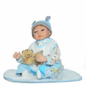 リボーンドール リアル赤ちゃん人形 かわいいベビー人形 ハンドメイド海外 衣装と哺乳瓶・おしゃぶり付き