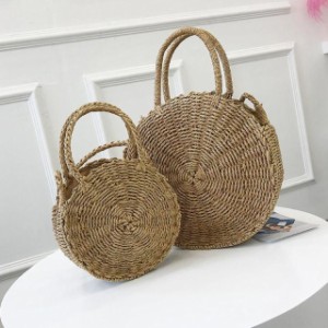 Woven Straw Round ハンドバッグ Retro Rattan 女性 Shoulder 鞄 Boho 夏 Beach メッセンジャー バッグ