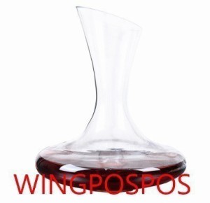 デキャンタ ワイン ウイスキー ブランデー クリスタルガラス 平型 1000ml デカンタ ノズルワイン ディスペンサー