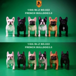 犬の置物 フレンチブルドック 2個セット フィギュア 1/6 Mr.Z FD002 ver3.0