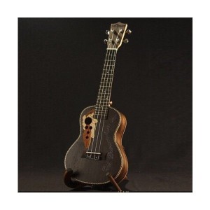 ウクレレ 弦楽器 23インチ ハワイ ブラック スモールギター