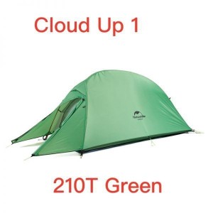 テント 2人用 一人用 軽量 防水 Naturehike CloudUp1 210T Green