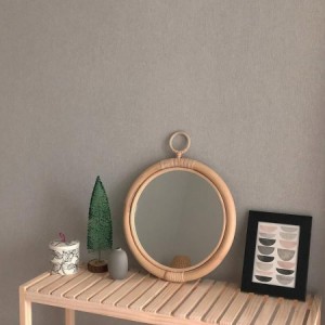 ラウンドミラー 木製 籐 ウォールミラー 鏡 壁掛け 浴室 玄関 シンプル インテリア 装飾 おしゃれ