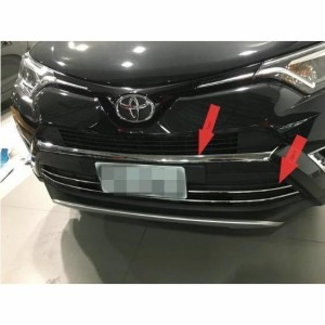 3ピース/セットabsクロームとステンレス鋼フロントグリルグリルトリムガーニッシュ車スタイリングフィット用トヨタrav4 rav