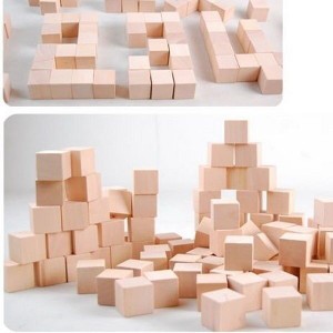 ナチュラル 木製ブロック 積み木セット 100ピース