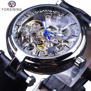 Forsining 2018 ゴールデン腕時計ファッションブルー 6hands メンズ GMT1098-3