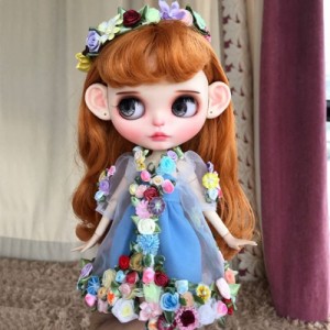 ドール 服 衣装 花輪 ドレス セット アクセサリー 小物 BJD人形 1/6ドール 30cm カスタム ブライスドール 球体関節人形
