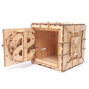 3D立体パズル 木製パズル 宝箱 DIY 暗証番号  クラフト 子供 大人 おもちゃ 知育玩具 Robotime