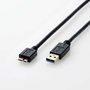 即納 USB3.0ｹｰﾌﾞﾙ/A-microBﾀｲﾌﾟ/AV売場用/0.5m/ﾌﾞﾗｯｸ