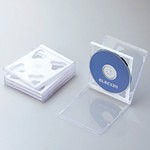 即納 エレコム Blu-ray/DVD/CDケース(標準/PS/2枚収納) CCD-JSCNW5シリーズ ホワイト CCD-JSCNW5WH ...