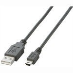 即納 エレコム USB2.0ケーブル（mini-Bタイプ） [ブラック] 5.0m U2C-M50BK [U2C-M50BK]|| ELECOM