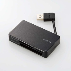 即納 エレコム カードリーダー USB2.0 ケーブル収納タイプ 【SD   SDHC   SDXC   microSD   microSDH...
