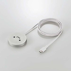 即納 エレコム ワイヤレス充電器 Qi 認証 Qi2 対応 15W / 7.5W / 5W マグネット式 卓上 ケーブル一体 1.5m 置くだ...