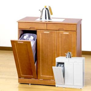 ゴミ箱 木製 分別 ふた付き キッチン ダストボックス 45l ごみ箱 カウンター下 フタ付き 省スペース 白 おしゃれ 30l ブラウン ペール付