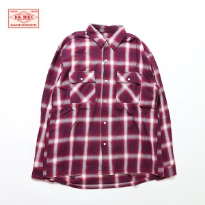 BIG MIKE ビッグマイク / オンブレ チェック L/S シャツ OMBRE CHECK L/S SHIRTS (PURPLE 102335700)