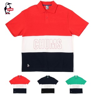 CHUMS チャムス / Oversized Panel Border Polo Shirt オーバーサイズドパネルボーダーポロシャツ (CH02-1214 / CH12-1214) (2024春夏) 