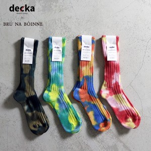 decka (デカ) / decka X BR? NA B?INNE Heavyweight Dyed Socks (BNBde29-5) (ブルーナボイン コラボレーション) (日本製) (ユニセックス