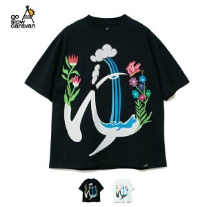 (30%OFF) go slow caravan / レトロスーパー銭湯 BIO BIG TEE (392608) (ゴースローキャラバン) (ユニセックス) (2023春夏)