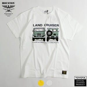 (50%OFF) HOUSTON ヒューストン / ×TOYOTA PRINT TEE (LAND CRUISER BJ43) トヨタコラボプリントTシャツ (23TY005) (メンズ) (ネコポス