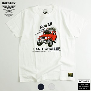 (50%OFF) HOUSTON ヒューストン / ×TOYOTA PRINT TEE (LAND CRUISER POWER) (ランドクルーザーBJ43)トヨタコラボプリントTシャツ (23TY0