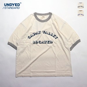 UNDYED STANDARD アンダイドスタンダード / 30PV S/S TRIM Tee (USN23AST021A) (半袖 リンガーTシャツ) (ユニセックス) (日本製) (2024春