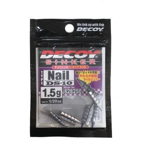 【DECOY】デコイ カツイチ NAIL SINKER カスタム ネイルシンカー 鉛 重り 1.5g (1/20oz) 釣り フィッシング 7個入り ネコリグ スイムベイ