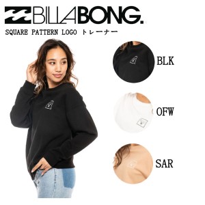 【BILLABONG】ビラボン 2021秋冬 レディース SQUARE PATTERN LOGO トレーナー サーフィン 海 アウトドア キャンプ M/L 3カラー