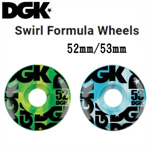 【DGK】ディージーケー Swirl Formula Wheels スウェル フォーミュラ ウィール 52mm/53mm（4個1セット）HIPHOP スケートボード 初心者 ビ