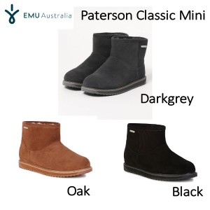 【EMU Australia】エミュ Paterson Classi Mini 防水ブーツ Australian Sheepskin ファー 撥水加工 ムレ軽減 ファッショナブル 通気性 正