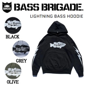 【BASS BRIGADE】バスブリゲード 2022秋冬 LIGHTNING BASS HOODIE メンズ プルオーバー フーディー