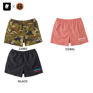 【BASSERS UNITED】バサーズユナイテッド 2021夏 W-LOGO Shorts メンズ HHC 髭髭クラブコラボ 半ズボン ハーフパンツ 水着 水陸両用 アウ