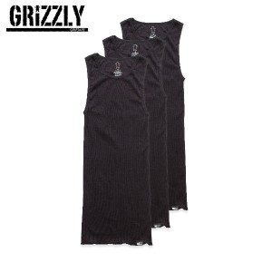 【GRIZZLY】グリズリー 2019春夏 GRIZZLY TAGLESS A-TANKS メンズ タンクトップ 3枚セット ノースリーブ