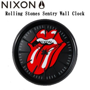 【NIXON】ニクソン Rolling Stones Sentry Wall Clock ローリング ストーンズ ベロ・マーク お洒落 ウォールロック 壁掛け時計 インテリ