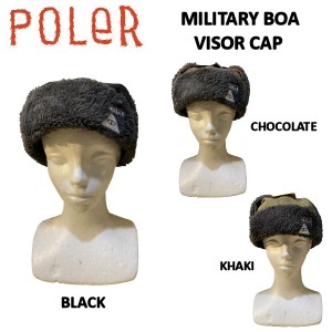 【POLER】ポーラー MILITARY BOA VISOR CAP もこもこ 可愛い ユニセックス キャンプ サイクロプス ギア アウトドア スケートボード スノ