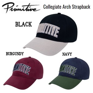 【Primitive】プリミティブ 2022 Collegiate Arch Strapback ユニセックス キャップ スナップバック 帽子 アウトドア