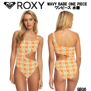 【ROXY】ロキシー 2023春夏 WAVY BABE ONE PIECE ワンピース 水着 レディース パイル調素材 レトロプリント 海 プール サーフィン アウト