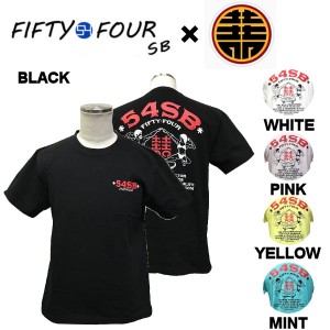 【54SB】54エスビー 54SB×髭髭倶楽部 HHC コラボTシャツ 54SBライダー「YUNO」モデル スケートボード フィッシング 釣り アウトドア S/M