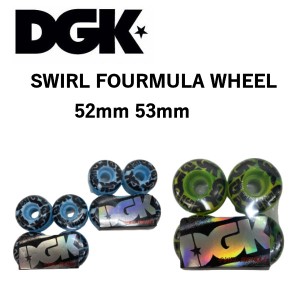 【DGK】ディージーケー Swirl Formula Wheels ストリート フォーミュラ ウィール 52mm/53mm 4個1セット