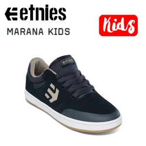 【etnies】エトニーズ MARANA KIDS マラナ キッズ スケートシューズ スケシュー 靴 スニーカー 子供用 18.0cm-24.0cm ネイビー/タン