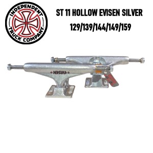 【INDEPENDENT】インディペンデント ST11 HOLLOW EVISEN SILVER トラック スケートボード パーツ SILVER 129/139/144/149/159（２個１セ