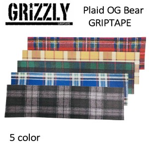 【GRIZZLY】グリズリー Plaid OG Bear GRIPTAPE デッキテープ スケートボード スケボー sk8 skateboard おしゃれ グリップテープ 人気ブ