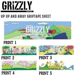 【GRIZZLY】グリズリー UP UP AND AWAY GRIPTAPE SHEET グリップテープ デッキテープ スケートボード
