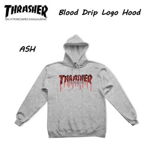 【THRASHER】スラッシャー 2021 新モデル Blood Drip Logo Hood スラッシャーフーディー プルオーバー パーカ メンズ スケートボード ト