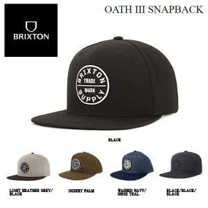 【BRIXTON】ブリクストン 2023秋冬 OATH III SNAPBACK メンズ スナップバック キャップ 帽子 スケートボード